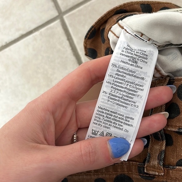 NWT Madewell 10" High-Rise Skinny Jeans in Leopard Dot Size 23 - Picture 9 of 15